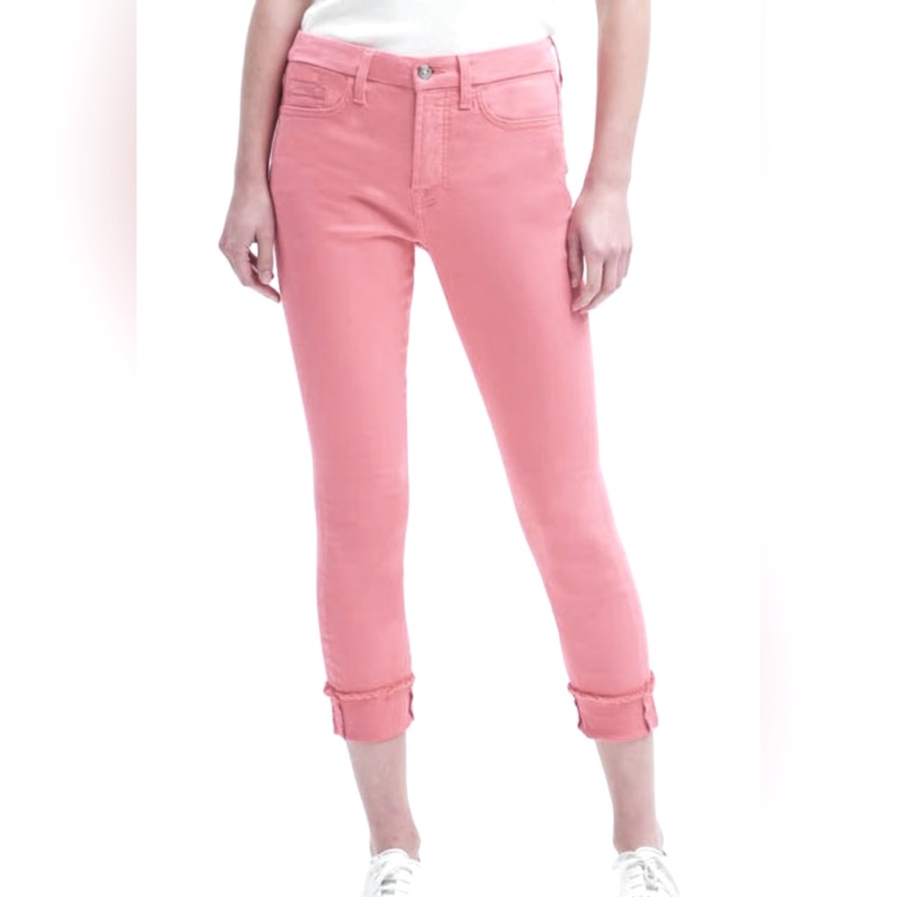 7 for All Mankind Skinny Cropped Jeans 28 Pink